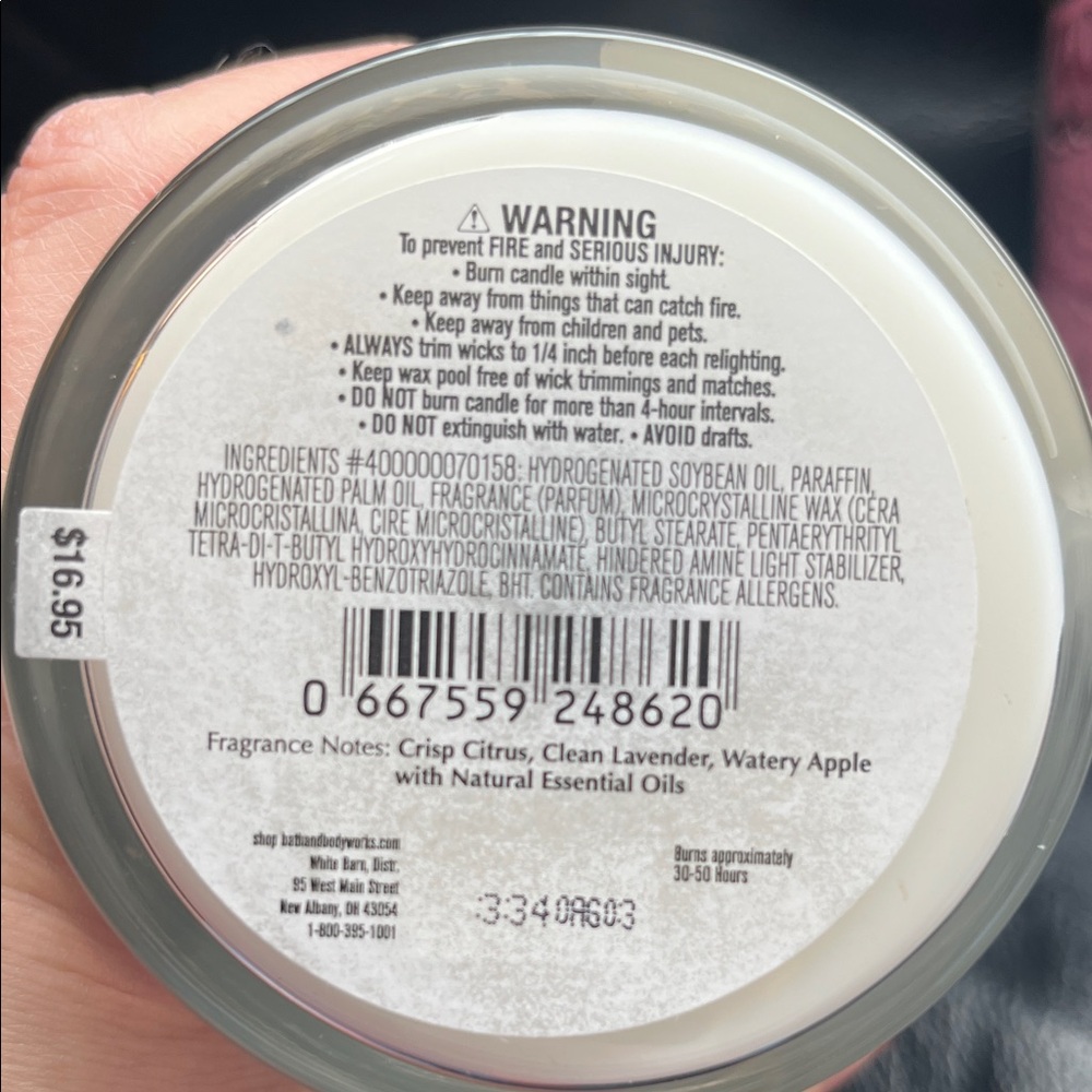 2 New Bath & Body Works (White Barn) Blue and Pink Candle Duo - Picture 4 of 9